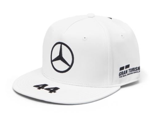 Sapca alba cozoroc drept "HAMILTON" GT AMG Petronas - OE Mercedes